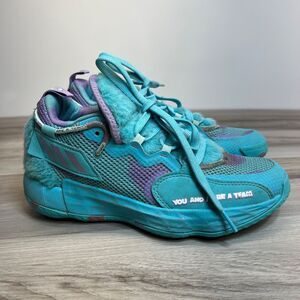 Adidas Monsters Inc x Dame 7 EXTPLY Sulley Basketball Shoe Men's Size 6 Fuzzy